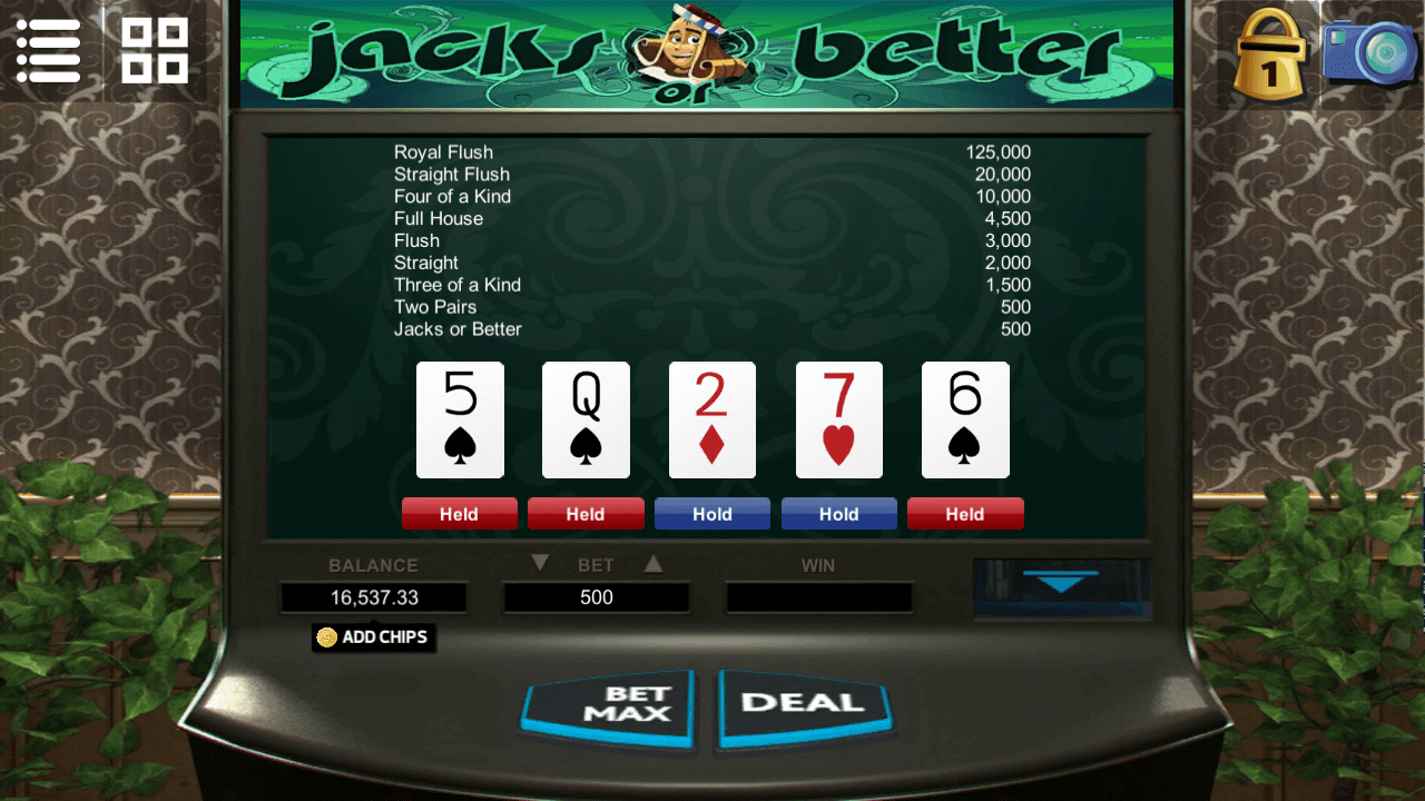 Videopoker - Jacks or better